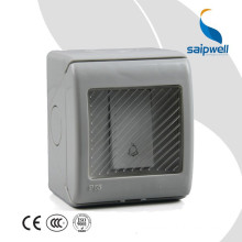 SAIPWELL/SAIP Hot Sale Electrical 20A/250V IP55 Push Button 1 Gang waterproof doorbell switch